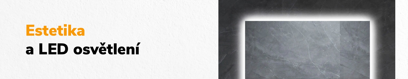 topné zrcadlo s LED osvětlením