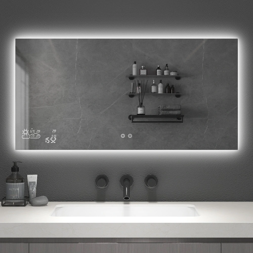 Chytré topné zrcadlo ByeCold IGT2-G1206-WLH-H 500 W s LED, Wi‑Fi, SMART displejem a dálkovým ovladačem