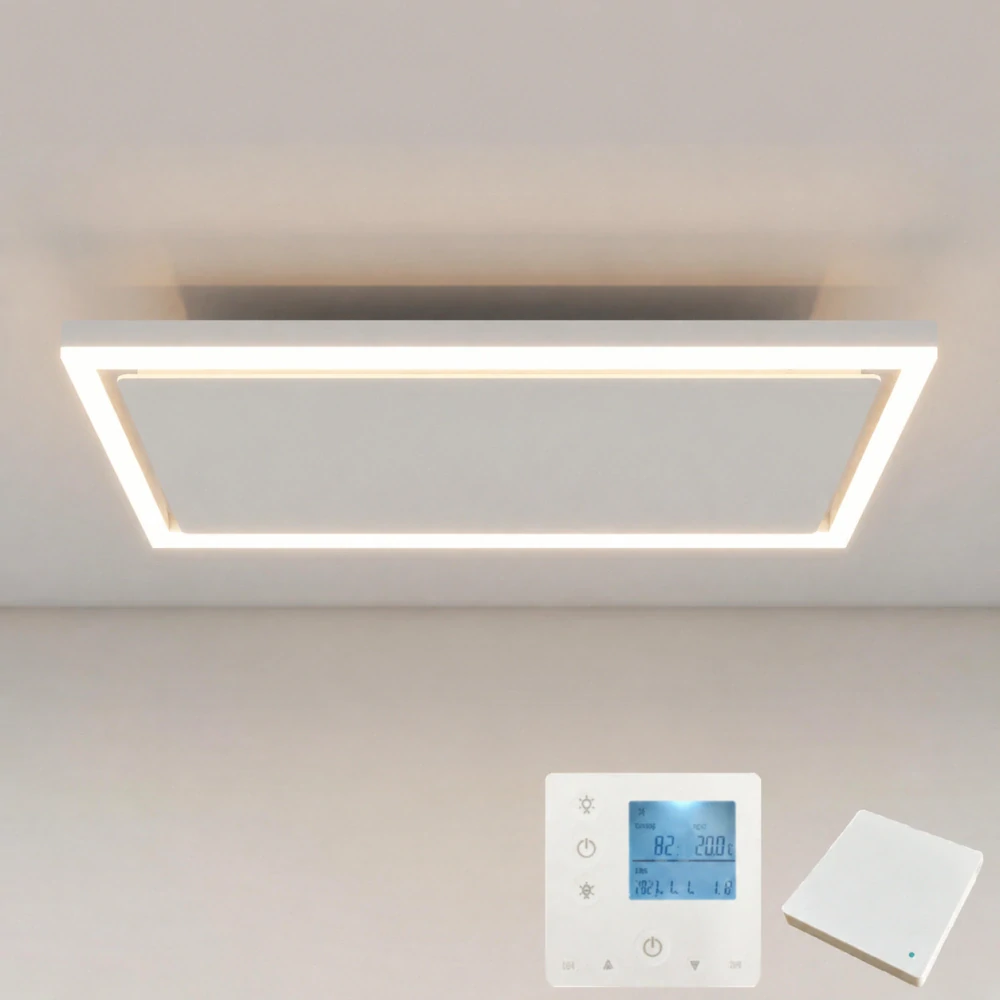 ByeCold | Stropní výkonný infrapanel | LED světlo | 1700W | 135x40 cm | Dálkový ovladač | Výhřevnost 30,9m² | 2CG1203-L
