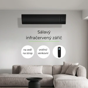 ByeCold | Sálavý infrazářič | Vnitřní i venkovní | 1000W | 71x22 cm | WiFi termostat | Dálkový ovladač | Výhřevnost 20m² | IGT2-CG0602