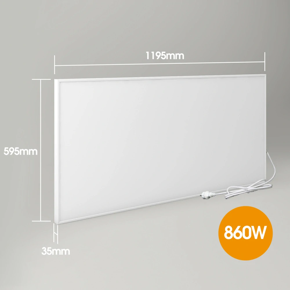 ByeCold | Stropní infrapanel | WiFi termostat | 860W | 119x59 cm | Dálkový ovladač | Výhřevnost 15,6m² | IGT2-4H1206