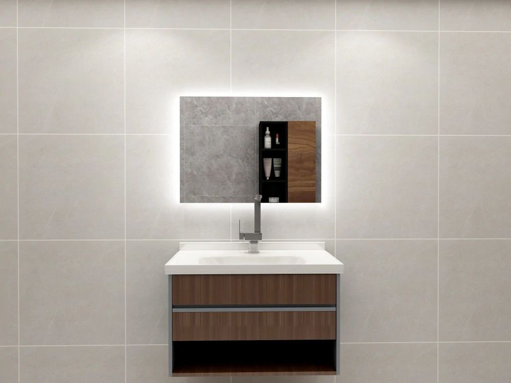 ByeCold | Chytré topné zrcadlo | LED světlo | 250W | 80x60 cm | WiFi termostat | Dálkový ovladač | Výhřevnost 4,5m² | IGT2-G0806-WLH-H