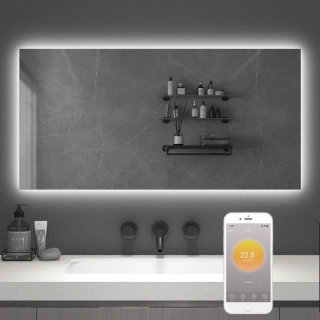 ByeCold | Zrcadlový infrapanel | LED světlo | 700W | 120x60 cm | WiFi termostat | Dálkový ovladač | Výhřevnost 12,5m² | IGT2-G1206M-LH