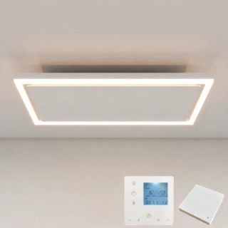 ByeCold | Stropní výkonný infrapanel | LED světlo | 750W | 67x39 cm | Dálkový ovladač | Výhřevnost 13,6m² | 2CG0603-L