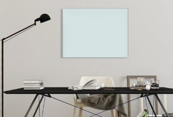 bílé skleněné topné panely